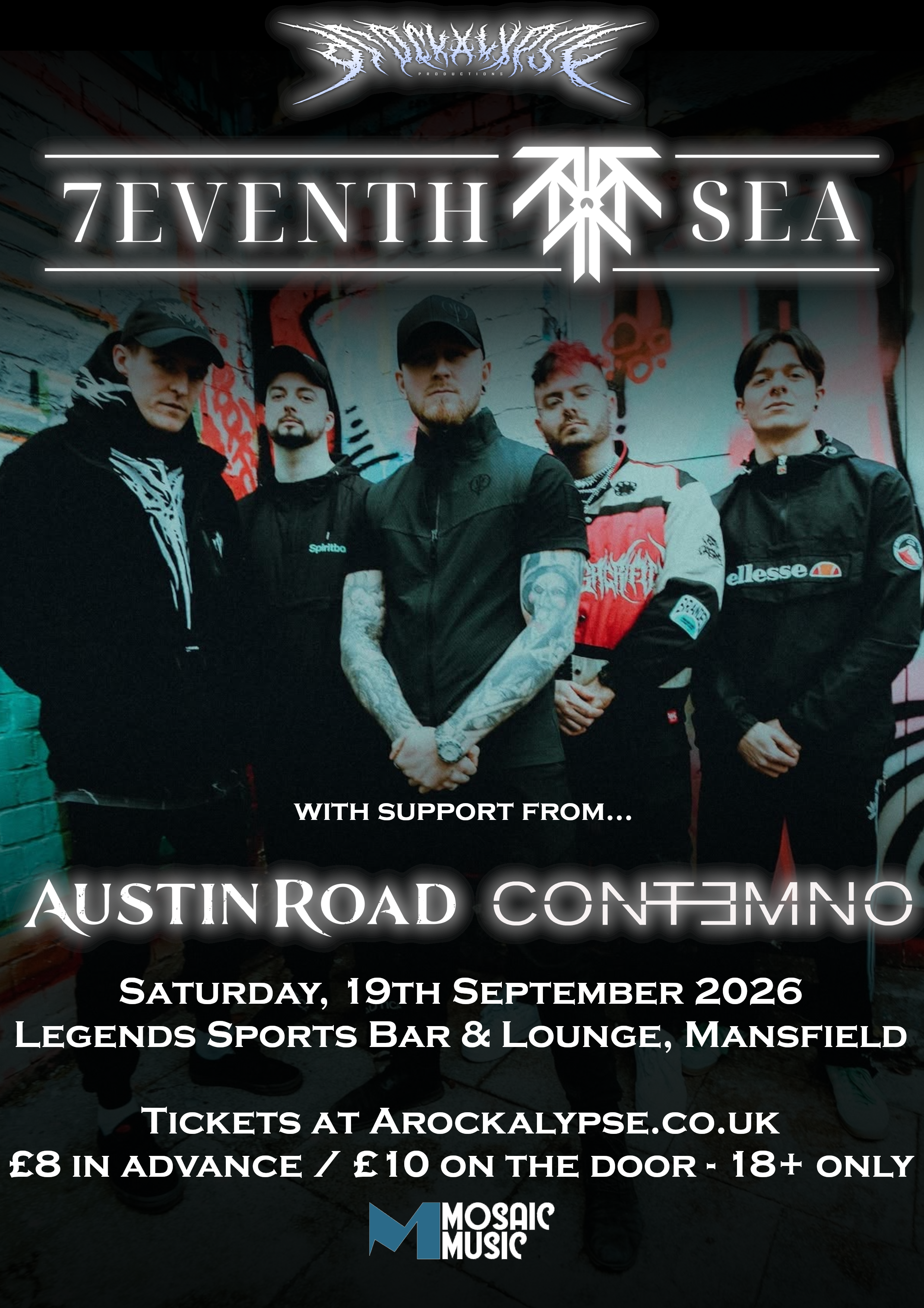 7eventh Sea // Austin Road // Contemno plus Afterparty @ Legends Sports Bar & Lounge, Mansfield