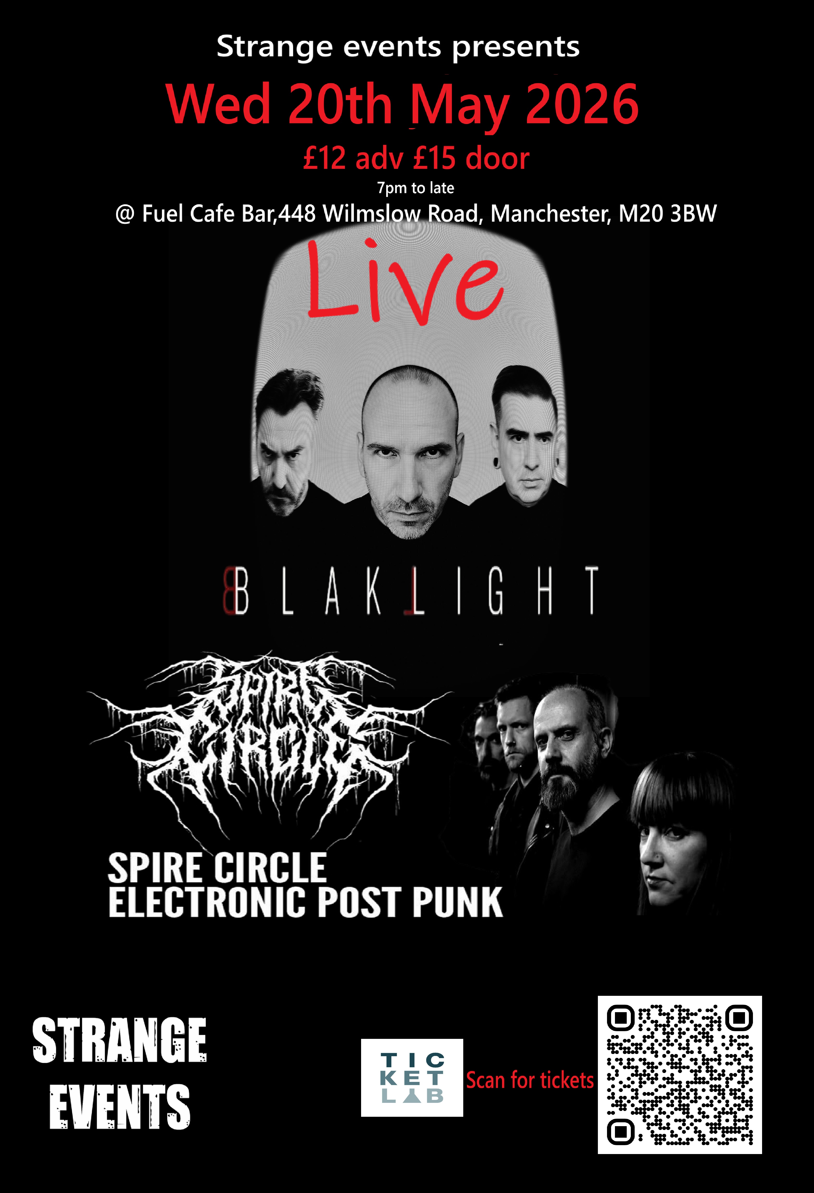 Strange events presents: BlakLight + Spire Circle