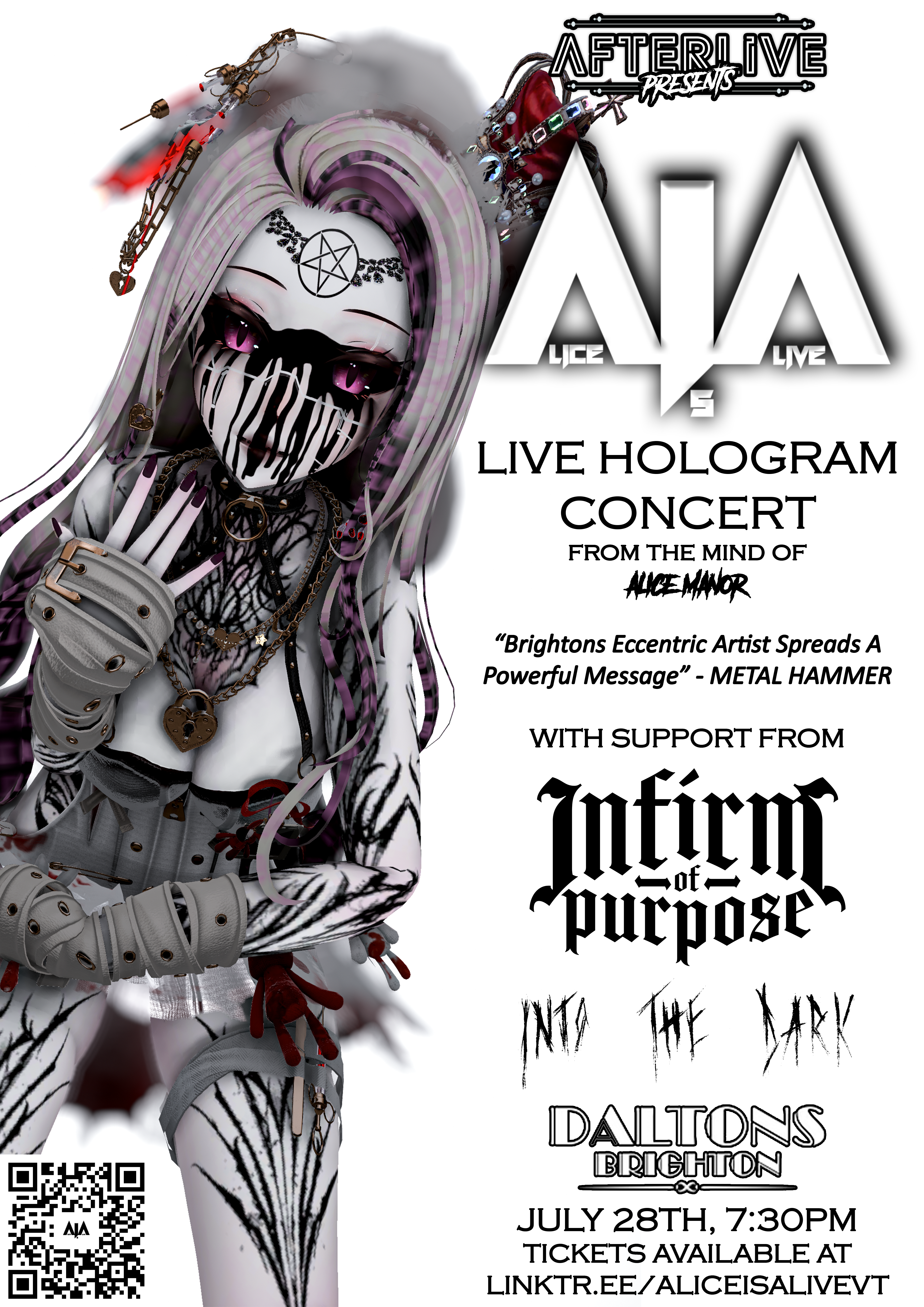 "AliceIsAlive - ALIVE AT DALTONS" Hologram Concert + Support