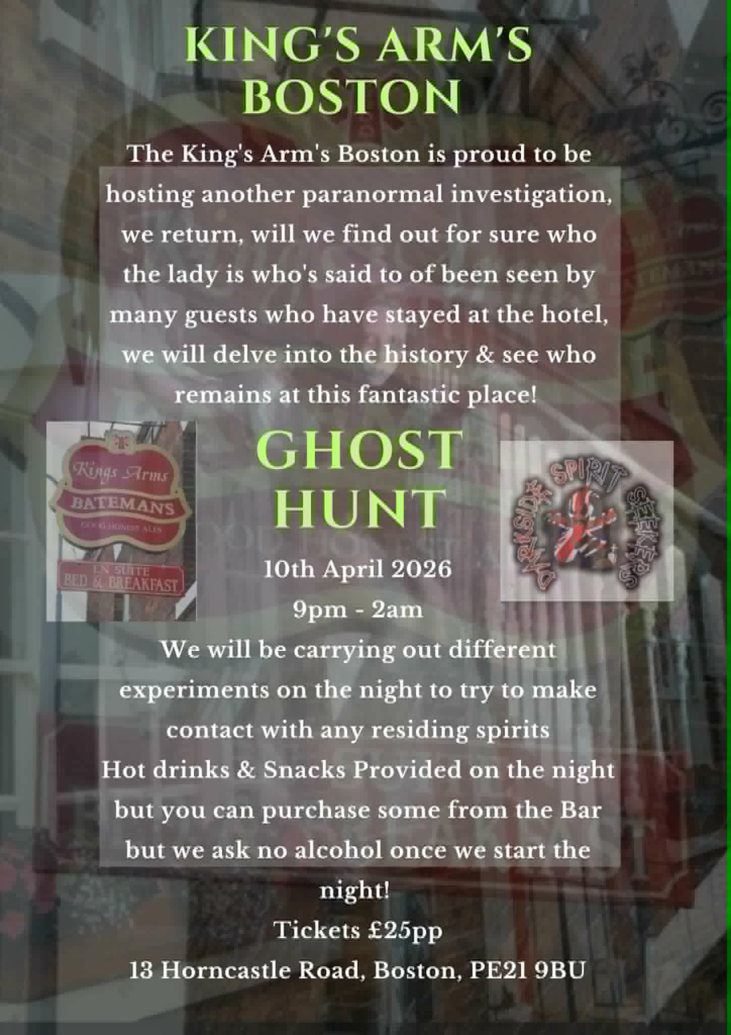 Ghost Hunt @ The King's Arm's