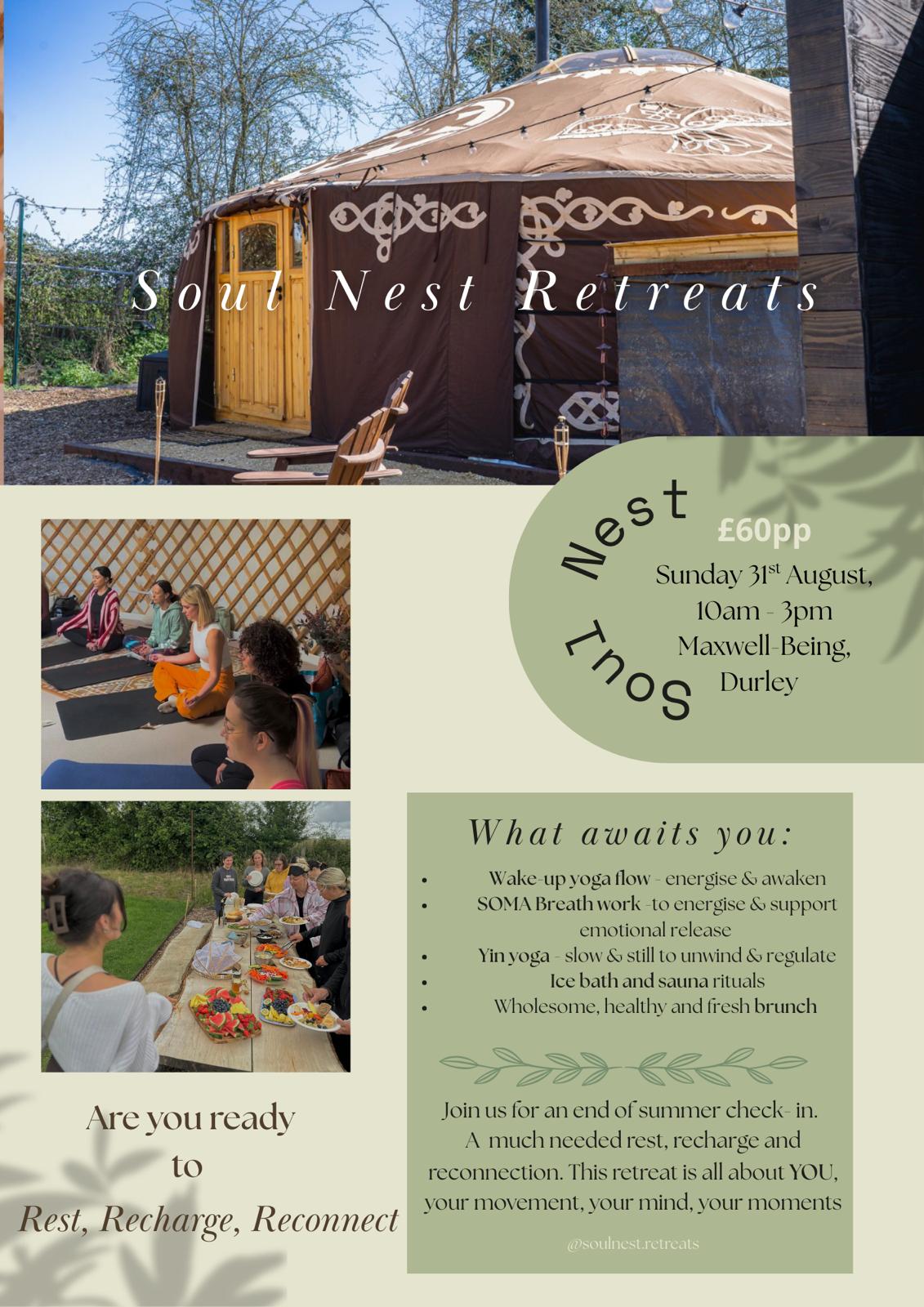Soul Nest Retreats – Rest, Recharge, Reconnect