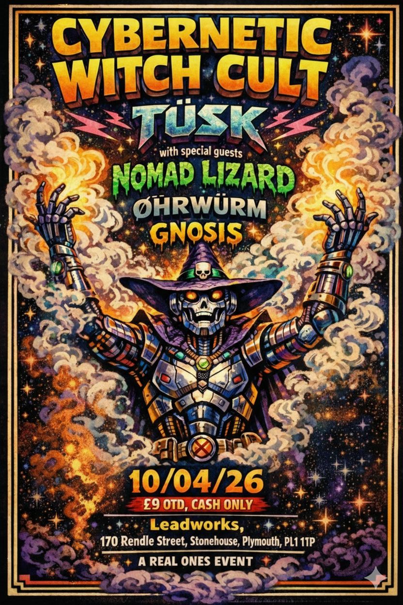 Cybernetic Witch Cult, Tüsk, Øhrwürm, Gnosis @ Leadworks, Plymouth